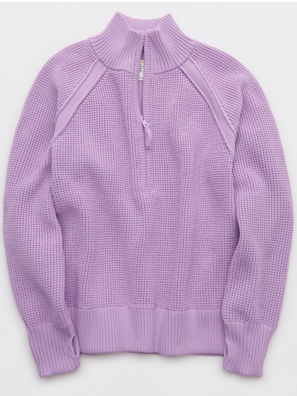 OFFLINE by Aerie Cool Down Quarter Zip Waffle Sweater
